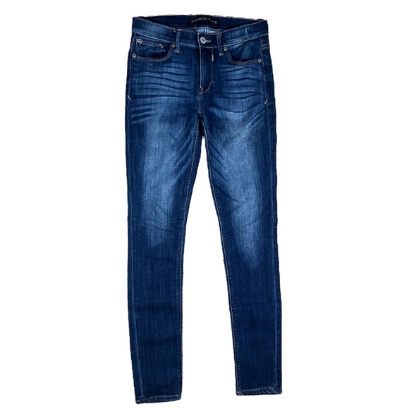 Express Denim - Express Size 4L Long Mia Mid Rise Denim Legging Stretch Jeggings